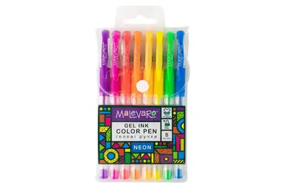 Ручка гелева MALEVARO NEON ML760189 8 кольорів 0,5 мм купити