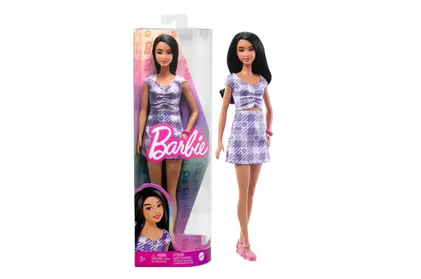 Лялька Barbie "Модниця" у ніжній сукні з фігурним вирізом купити