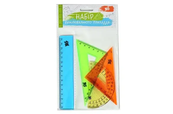 Набір лінійок 370264 4 предмети, лінійка 15 см, кольорова Yes купити