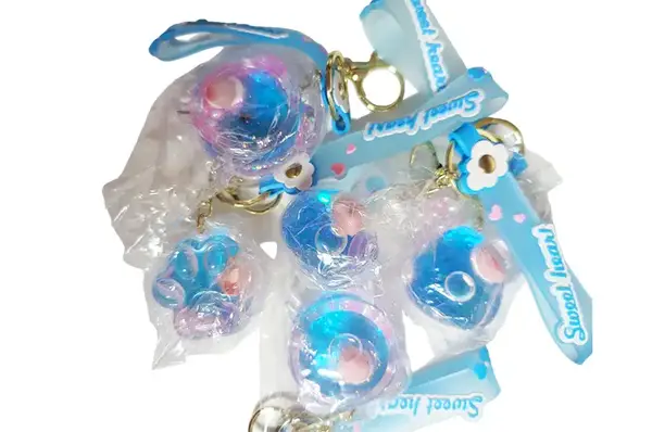 Брелок "Ведмедик" з блискітками блакитний 24 шт.(ціна за 1 шт) HS-6055/HS-6056 купити