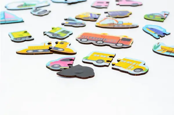 Пазл магнітний Puz-22932 "Машинки", дерев'яний PuzzleOk купити недорого в Україні, фото 3