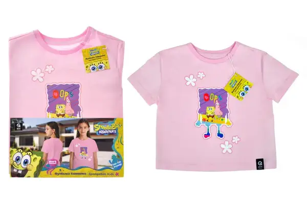 Футболка бавовняна QB-SB-001-15-110-116 SpongeBob Kids 110-116 qbee купити недорого в Україні, фото 2