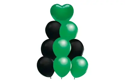 Набір з 9 повітряних кульок 13391 "Green heart" ТМ "Твоя Забава" купити