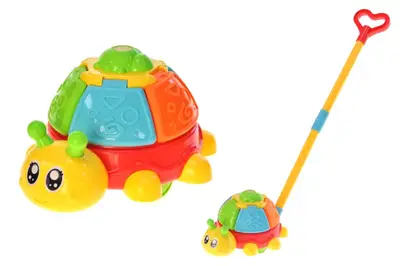 Каталка A0510 "Жук" з ручкою, в сітці р.20x16x16 см YG Toys купити