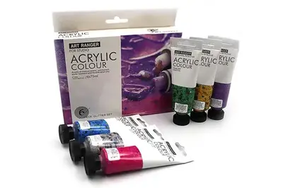 Набір фарб акрилових Гліттер "Art ranger" пластик туб, 6 кольорів * 75мл купити