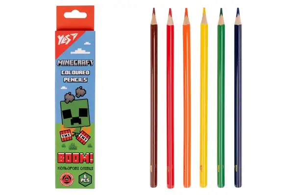 Олівці кольорові YES 6 кол. "Minecraft" 290714 купити