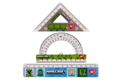 Набір лінійок Yes (3 предмети) "Minecraft" лінійка 15 см 370674 купити
