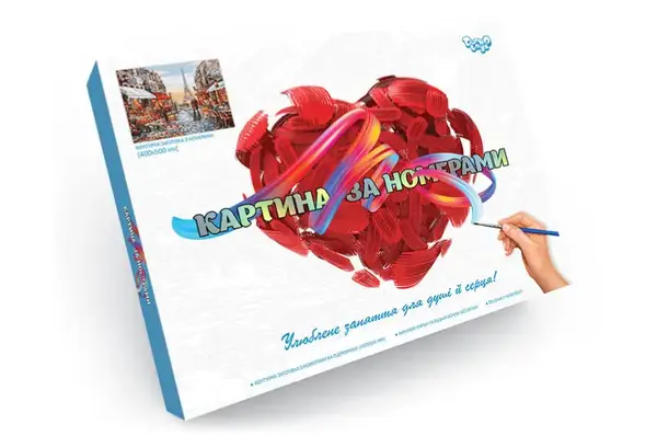 Набір для розпису по номерах 40x50 см KpN-01-01U.02U...10U "PAINTING BY NUMBERS" в коробці DANKO купити недорого в Україні, фото 9