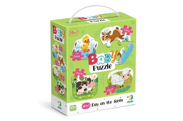 Пазли - 4в1 - 300687 "Baby puzzle. День на фермі" DoDo купити