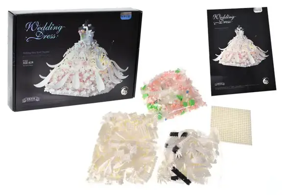 Конструктор MZ-418 «Біла весільна сукня» 2110 деталей, коробка р.32x5x22 см купити