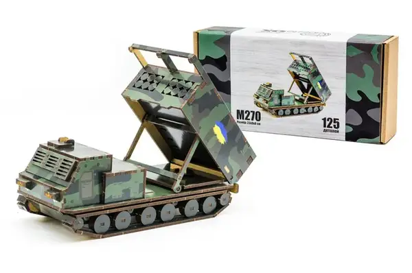 Конструктор 125-0209 "M270" дерев'яний 125 дет., р. 23х9х8 см PuzzleOk купити