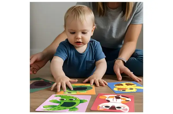 Набір карток 301230 "Монтесорі. Малюки тварин" з тактильними елементами DoDo купити недорого в Україні, фото 4