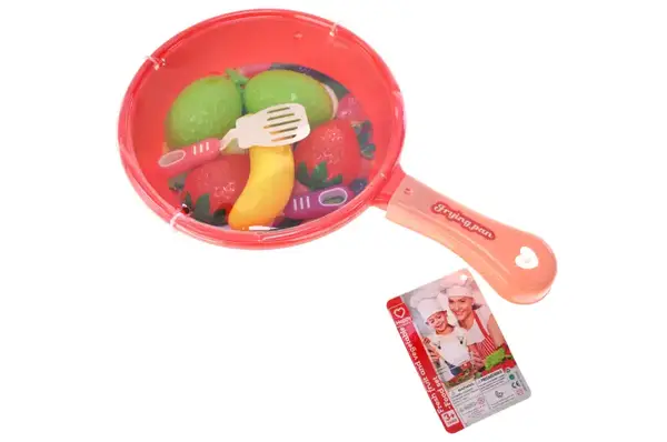 Набір продуктів 1072 на липучках, зі сковорідкою, в сітці р.31,5x19x5 см YG Toys купити