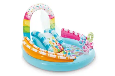 Ігровий центр INTEX "Весела цукерка" з гіркою, фонтаном 57144 70*168*122 см купити