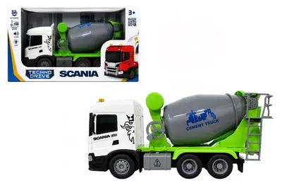 Автомодель OC-6402 "БЕТОНОЗМІШУВАЧ SCANIA" серії "Big Truck" зі світлом, звуком, у коробці р.13x32x18см TECHNODRIVE купити