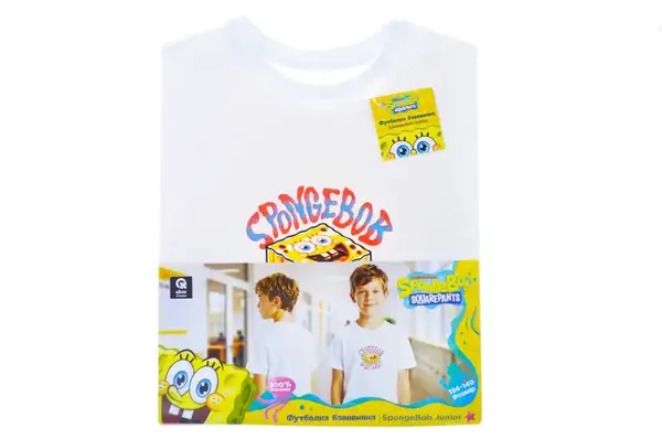 Футболка бавовняна QB-SB-001-17-134-140 SpongeBob Junior 134-140 qbee купити недорого в Україні, фото 6