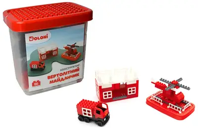 Конструктор блочний 013888/31 "Вертолітний Майданчик" 86 дет. в боксі DOLONI купити