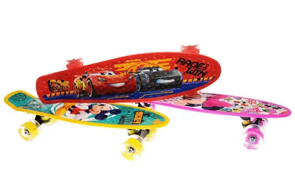 Скейт пенні борд 195514 з металічними кріпленнями, PU-колеса (світяться) 54*14 см купити