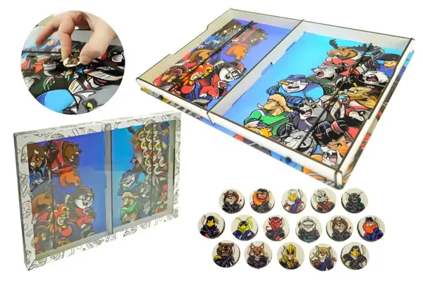 Настільна гра "Аерохокей" з дерева, в коробці р. 60х31х3.5 см купити