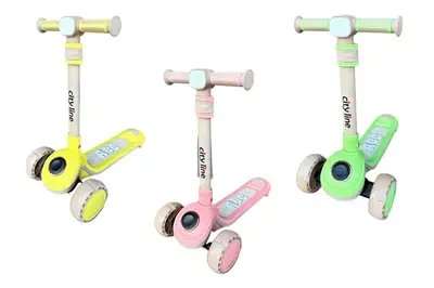 Маневрений складаний дитячий 3х-колісний самокат Maraton City Line 902 купити