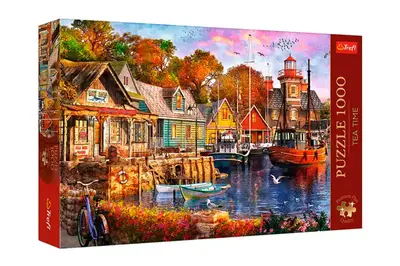 Пазли - 1000 елм. - 10796 "Преміум: Час чаювання. Приморська гавань" Trefl купити