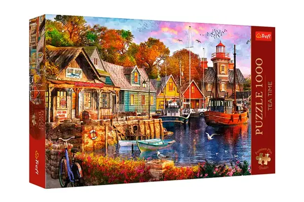 Пазли - 1000 елм. - 10796 "Преміум: Час чаювання. Приморська гавань" Trefl купити