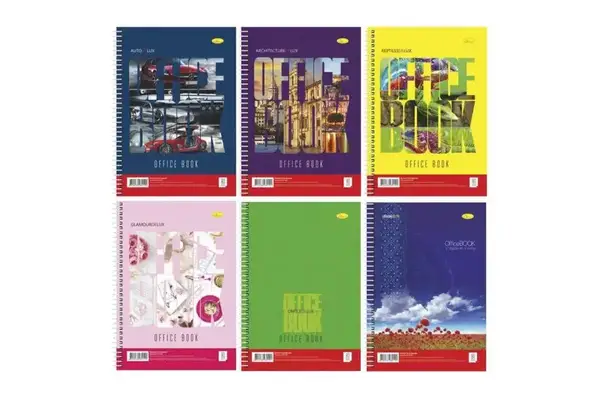 Блокнот А4 80 аркушів лаковка, пружина збоку купити