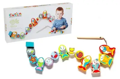 Дерев'яна іграшка "Рибки-силянки" арт. 13647 CUBIKA купити