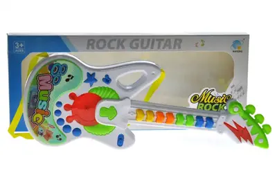 Гітара на батарейках зі світлом в коробці 661G р.37,5*3,5*15см купити