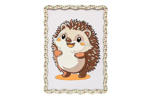 Картина по номерах Puz-22947 "Їжачок" дерев'яна, формат А4 PuzzleOk купити недорого в Україні, фото 2