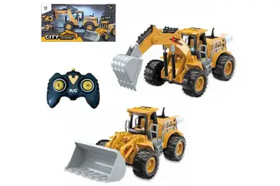 Екскаватор на радіокеруванні CX383-1/4 акумулятор, USB, світло, дим 2 види, коробка р.32x13.5x16.5см купити
