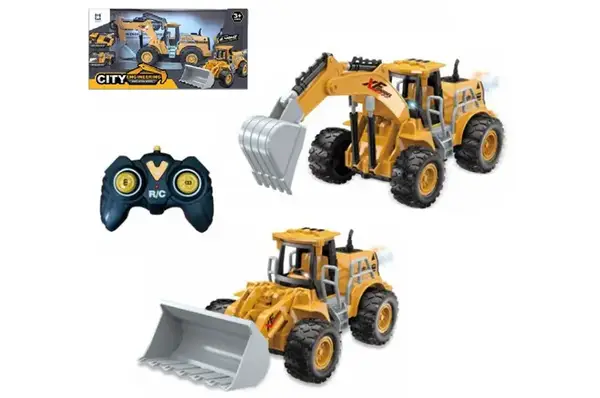 Екскаватор на радіокеруванні CX383-1/4 акумулятор, USB, світло, дим 2 види, коробка р.32x13.5x16.5см купити