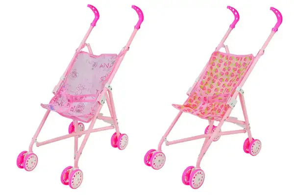 Візочок 9302W-A/B для ляльки сови, єдиноріжки, солодощі, фігури, 4 кольори, кульок р. 55,5x26x45,5 см купити недорого в Україні, фото 2