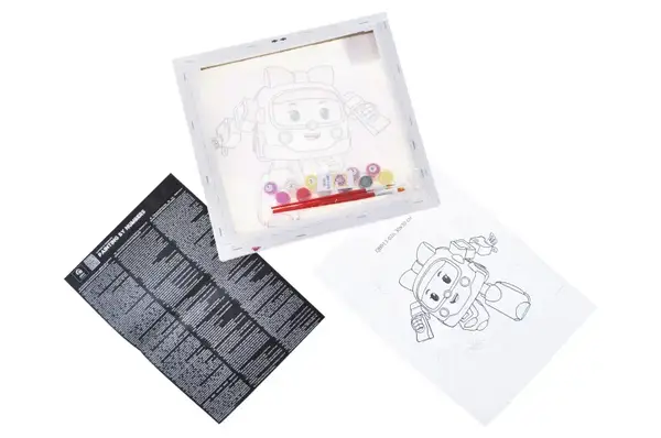 Набір для розпису по номерах 30х30 см QB913-026 "Робокар Полі. Ембер" qbee купити недорого в Україні, фото 3