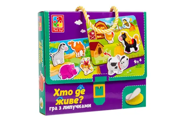 Гра з липучками 'Хто де живе?' VT1302-26 (укр) Vladi Toys купити