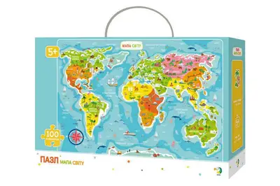 Пазл "Мапа Світу" (100 елементів, 46*64см) 300110 DoDo купити