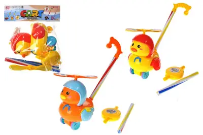 Каталка 9917A "Каченя" з музикою і світлом, мікс, в кульку р.35*26*15 см YG Toys купити