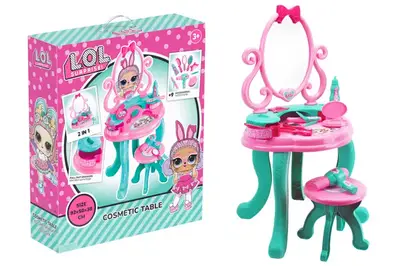 Косметичний столик з дзеркалом 2666 "LOL" на ніжках, в коробці ТЕХНОК купити