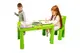 Стіл дитячий зі стільцем 04660/2 "Граємось та навчаємось" з конструктором 397 дет., зелений DOLONI купити