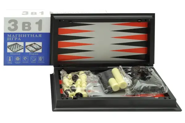 Шахи магнітні 3в1, в коробці 8188-10 р. 25*25*2,2 см купити недорого в Україні, фото 5
