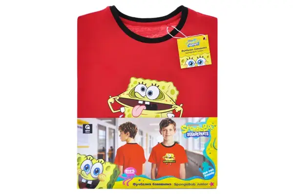 Футболка бавовняна QB-SB-001-01-134-140 SpongeBob Junior 134-140 qbee купити недорого в Україні, фото 5