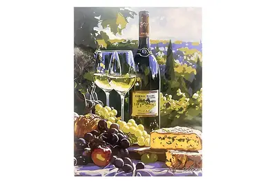 Набір для розпису по номерах 30x40 см KHO5708 "Смак шардоне" Ideyka купити