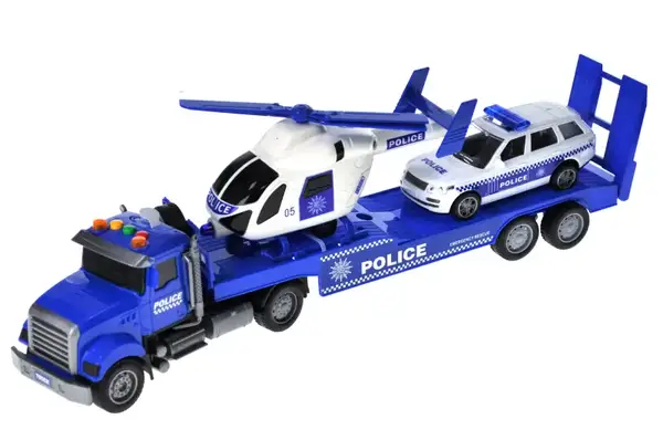 Машина автовоз RJ6674-13 з вертольотом, інерційна, озвучена, зі світлом, в коробці р.47,5x10x17,5 см YG Toys купити недорого в Україні, фото 2