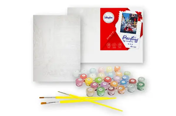 Набір для розпису по номерах KHO3640 "Різдвяна вулиця" 40х50см IDEYKA купити недорого в Україні, фото 2