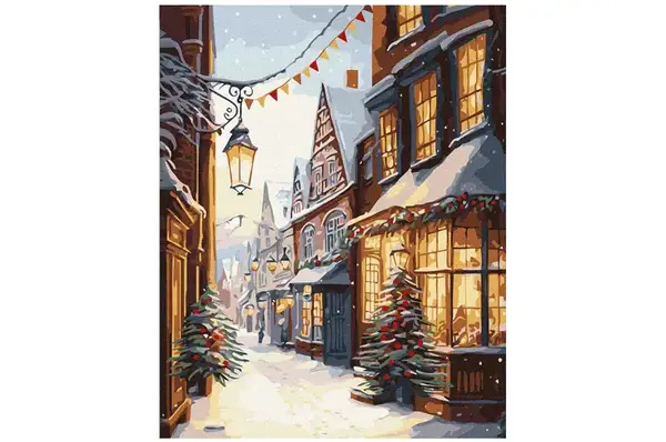 Набір для розпису по номерах KHO3640 "Різдвяна вулиця" 40х50см IDEYKA купити