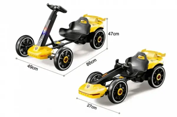 Електромобіль V-18 Formula 25 yellow з пультом, EVA-колеса, акумулятор 12V, музика Maraton купити недорого в Україні, фото 3
