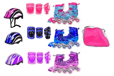 Ролики R2068 L (р. 38-41) металева рама, колеса PU 1 світло, захист, шолом купити