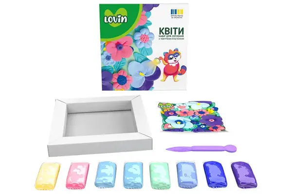 Набір для ліплення 7000227 "Квіти" об'ємна картина LOVIN купити недорого в Україні, фото 3