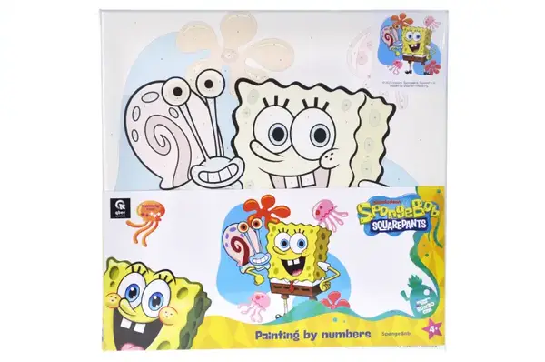 Набір для розпису по номерах 30х30 см QB913-014 "Губка Боб" qbee купити недорого в Україні, фото 2