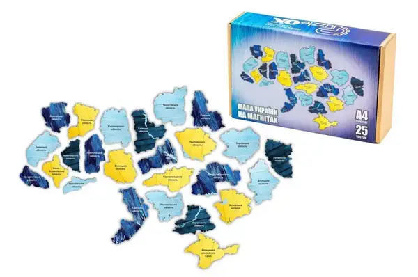 Пазли PuzA4-01350 "Мапа України" на магнітах, дерев'яний PuzzleOK купити